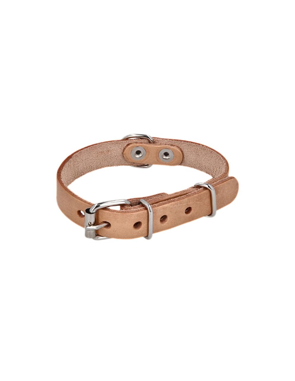 COLLAR PARA MASCOTAS DE CUERO NATURAL DE SUELA
