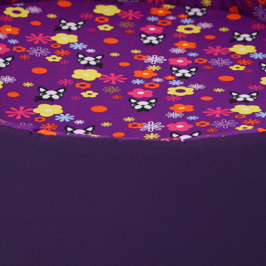 CAMA PARA MASCOTAS YORK LILA PRT, INTERNA ESTAMPADA