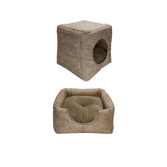 CAMA PARA MASCOTAS TIPO IGLÚ (Felpa disponible en 6 colores)