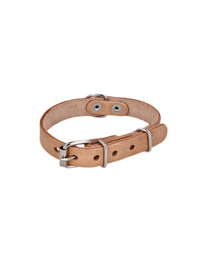 COLLAR PARA MASCOTAS DE CUERO NATURAL DE SUELA
