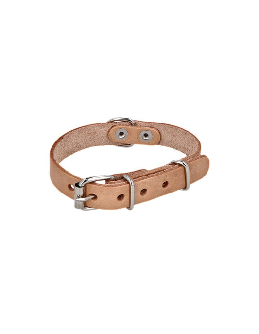 COLLAR PARA MASCOTAS DE CUERO NATURAL DE SUELA