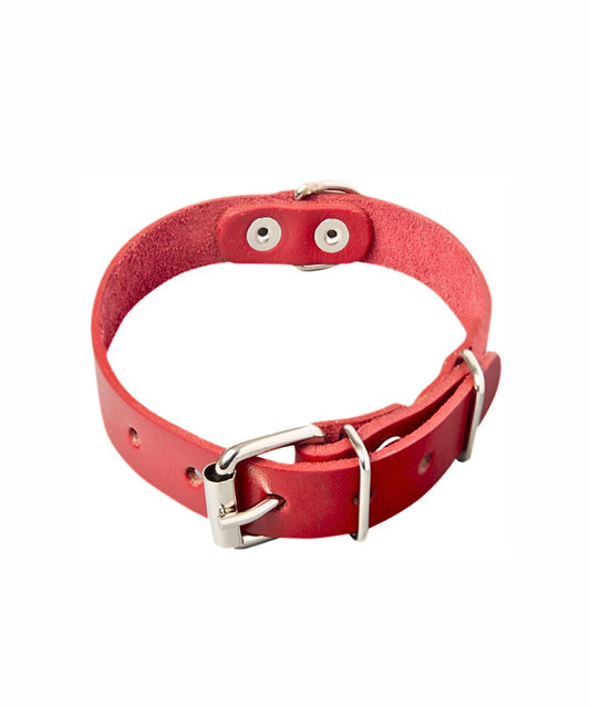 COLLAR PARA MASCOTAS DE CUERO NATURAL DE SUELA