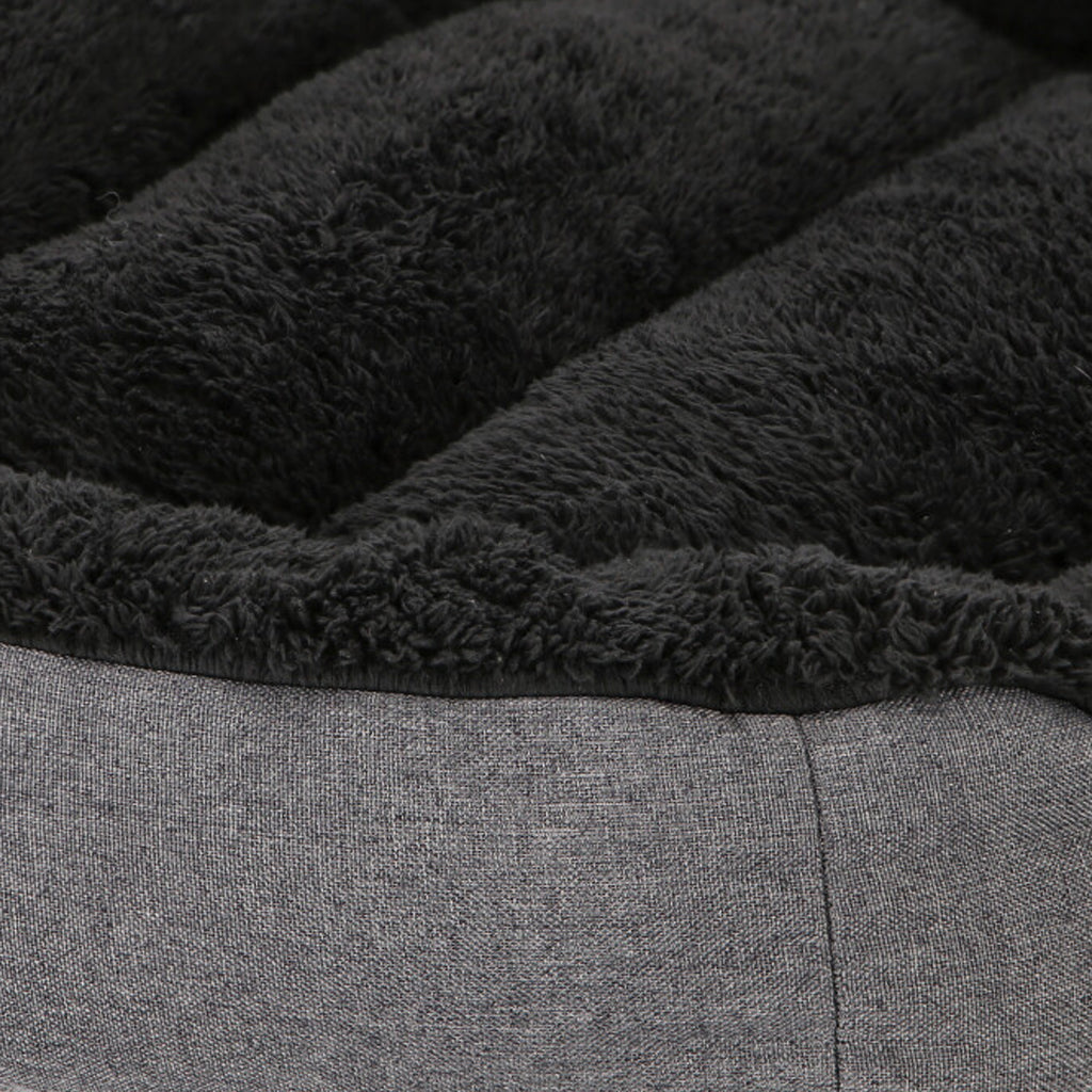 CAMA ARCA SOFT PLOMO DISEÑO, CORDERITO NEGRO